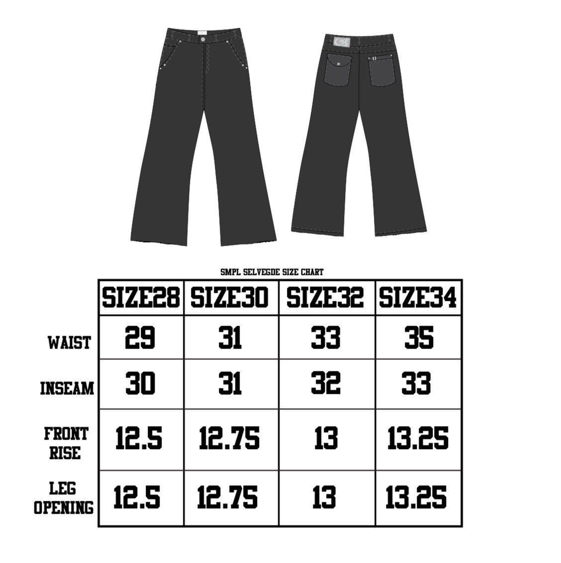 smpl-selvdge (black)